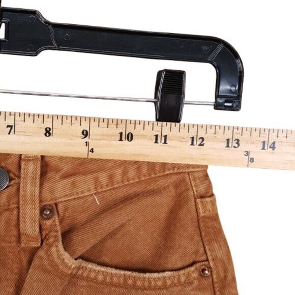 RE/DONE Womens Jeans Size 25 Brown Straight 70s High Rise Stove Pipe Rigid - Picture 4 of 8